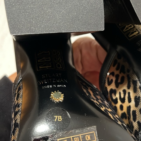 Stuart Weitzman Tía 85 mini leopard slide size 7 - Picture 5 of 6